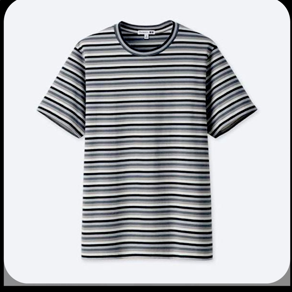 UniqloxJWAnderson 2017 Gray Striped T-Shirt